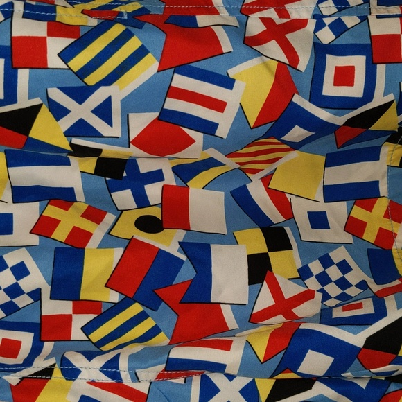 Charleston Threads Men's Size L World Flag Print Pool Swim Trunks - Picture 2 of 10